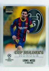 2020-21 Lionel Messi Topps Stadium Club Chrome Gold Refractor FC Barcelona 28/50 - Picture 1 of 3