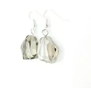 Pendientes de cristal de plata esterlina diamantes joyería - Imagen 1 de 2