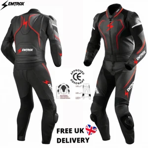 Mens Size Motorbikes Racing Gear Biker Suit Motorcycle Leather Suits CE Armoured - Picture 1 of 4