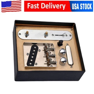 Guitar Brass Bridge Alnico V Pickup Control Plate Switch for TL Tele Telecaster - Picture 1 of 8