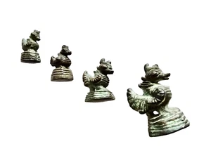 oPIUM WEIGHTS ANTIQUE VINTAGE COCK ROOSTER MULTI-SZ ASIAN BRASS ? METAL neocurio - Picture 1 of 5