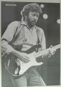 ERIC CLAPTON ~ Vintage solo black and white pic ~ Magazine Page PINUP - Picture 1 of 1