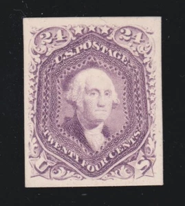 US 70P4 24c Washington Proof on Card VF-XF SCV $500 - Picture 1 of 2