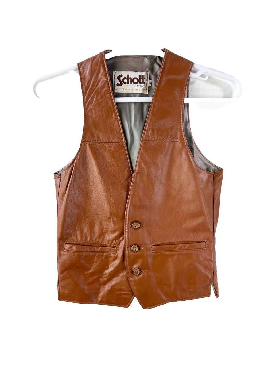 SCHOTT Vest Coats, Jackets & Vests Leather Outer Shell for SCHOTT Vest Coats, Jackets & Vests Leather Outer Shell for