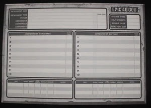 Warhammer 40k Epic Space Marines Destacamento Hojas Pad Core Juego en Caja 1997 - Imagen 1 de 4