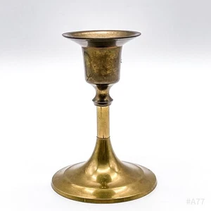 Vintage Latón Candelero Candelabro Artesanía de Latón - 9cm Alto - Picture 1 of 11