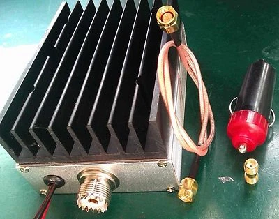 25W 400MHz-470MHz UHF Ham Radio Power Amplifier transceiver 12V Interphone CAR - Image 1 of 4