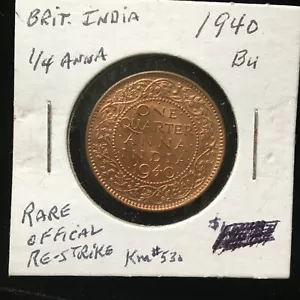 1940 Quarter Anna 1/4 Anna British India BU Brilliant Uncirculated ***A304*** - Picture 1 of 2