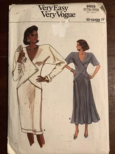 New VOGUE Misses Dress Pattern No. 9959 Size 8-12 - Picture 1 of 4