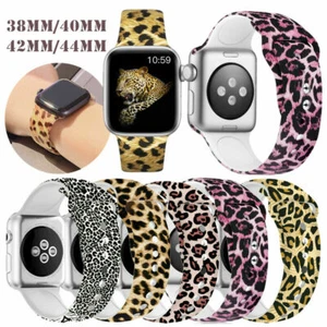 Correas de reloj de silicona para Apple Watch 7654321 38 mm-45 mm leopardo - Imagen 1 de 40