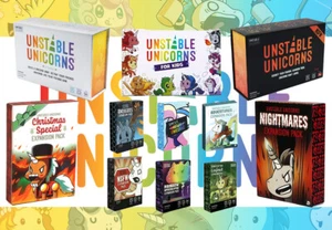New & Sealed Unstable Unicorns Card Game - Base games and expansions packs