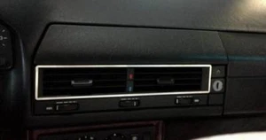 D Chrom Rahmen für Lüftungsschacht Mitte / Mercedes SL R129 - Edelstahl poliert - Picture 1 of 3