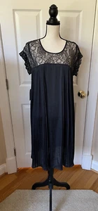 NWT* SISLEY PARIS DELICATE GRAY LACE SILKY ARTSY COOL PLEATED DRESS* NEW ITALY - Picture 1 of 11