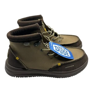 Botas de invierno sin cordones marrón de lona encerada Hey Dude Bradley talla 7 para hombre 40625-255 - Imagen 1 de 10