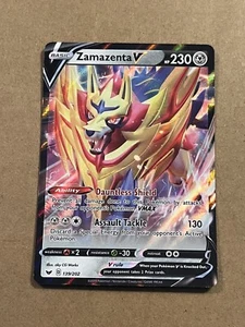 2019 POKEMON - SWORD & SHIELD - ZAMAZENTA V - HOLO 139/202 - Picture 1 of 2