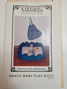 Beach Baby Play Quilt Padded Floor Matt Craft Sewing Pattern Cousins LTD CDL111 - Picture 1 of 5