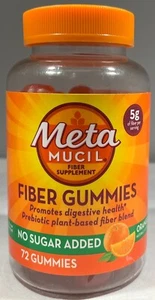 Meta Mucil Fiber Gummies, No Sugar Added, 72 Gummies - EXP: 3/26 - Picture 1 of 2