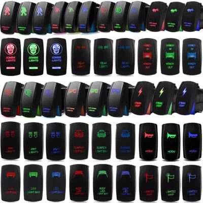 Blue/Red/Green Light Control Rocker Toggle Switch For ATV UTV ARB Carling Truck - Image 1 of 4