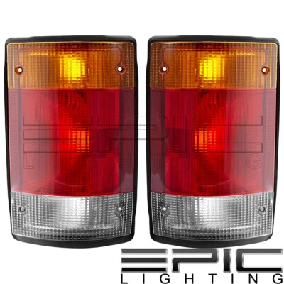 Par de lanternas traseiras de freio traseiras laterais esquerdas e direitas para 1992-1994 Ford Econoline Van - Imagem 1 de 2