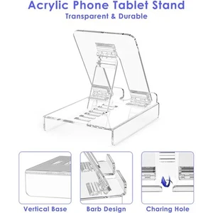Desktop Laptopstand Adjustable Height and Angle for Kitchen Living Room Dorm - Picture 1 of 7