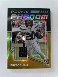 2022 Panini Donruss Optic Breece Hall Rookie Phenoms Patch Gold RC #/10 Jets SSP - Picture 1 of 2