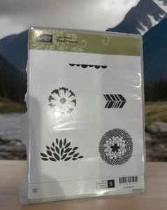 Stampin' Up "Desfile de Petales" Juego de 5 sellos #133602 flor abstracta - Imagen 1 de 3