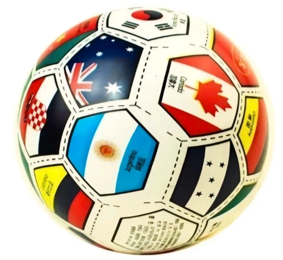 Aufblasbarer Gummiball Fußball - Bild 1 von 1