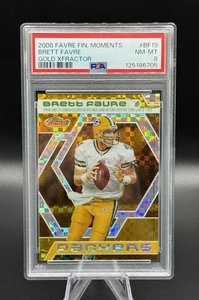 2006 Topps Finest #BF19 BRETT FAVRE Finest Moments GOLD Xfractor #1 /10 🔥 PSA 8 - Picture 1 of 3