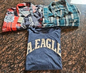 Paket mit 3 Herrenhemden, Größe 3XL, Frenzy Neu mit Etikett, Bass Karo Button-Down & A.E. Shirt - Bild 1 von 10