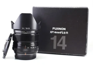Fujinon XF 14mm F2.8 R Autofocus Aspherical Fuji Prime Lens Boxed F&R Cap & Hood - Picture 1 of 15
