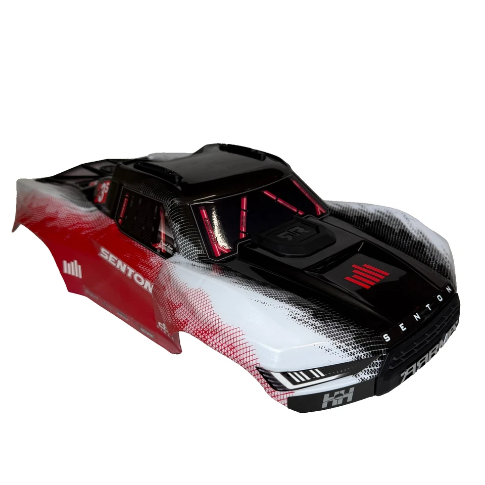 Cuerpo Arrma Senton 4X4 BLX 223s V4 CLIPLESS PINTADO ROJO NEGRO CALCOMANÍA CARROCERÍA CARCASA Foto 1 de 4