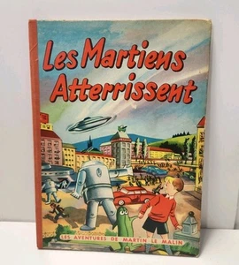 MARTIN LE MALIN Les Martiens Atterissent Mulder Dos Toilé BD French Comic 50s - Bild 1 von 6