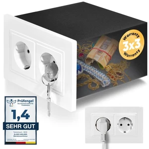 ® Steckdosen Safe Tresor Versteck Jetzt mit Fake Stecker Funktion Wandtresor zum - Bild 1 von 24