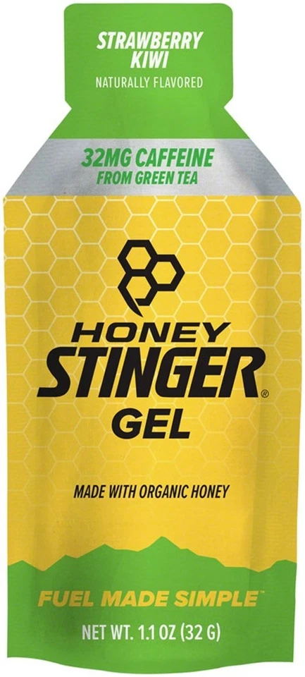 Gel energético orgánico Honey Stinger - Kiwi-Fresa con cafeína, caja de 24 Foto 1 de 1