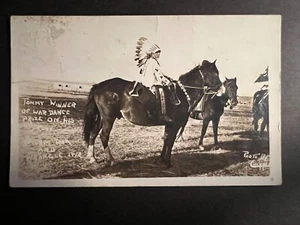 1913 USA Postcard Cover RPPC Wilbur WA to Juliet OH Native American Indian - Picture 1 of 2