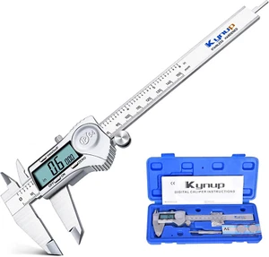 Digital Caliper, Calipers 6 Inch Measuring Tool with Stainless Steel,IP54 Splash - Picture 1 of 12