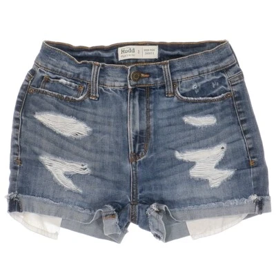 Pantalones Cortos Mudd Tiro Alto 3 Distressed Stretch Juniors Medidas W25 Foto 1 de 4