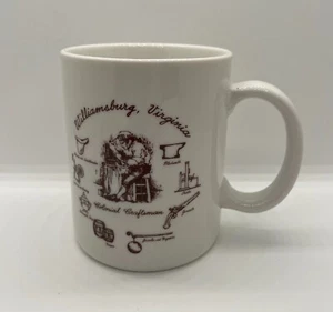 Williamsburg Virginia VA Kaffeebecher Kolonial Handwerker Schmied Tee Keramik 4" - Bild 1 von 12