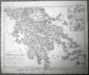 Mapa Stieler 1848 GRECIA E ISLAS JÓNICAS, #38c - Imagen 1 de 1