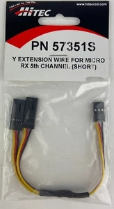 Y Extension Wire for Micro EX 5th Channel (Short) HiTec 57351S NEW in Package - Picture 1 of 3