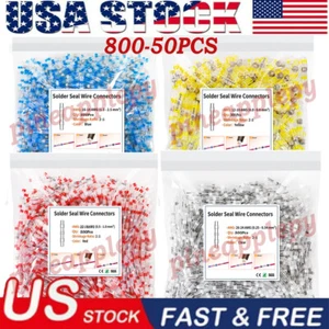 800PCS Solder Sealing Wire connectors with Heat Shrink Waterproof Docking Joints - Picture 1 of 34