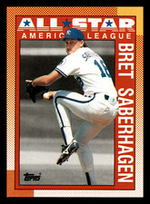 1990 Topps Bret Saberhagen All-Star Kansas City Royals #393 Centered Mint