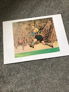 Seltene John Charles signierte Karte Wales Football Leeds Juventus Gentle Giant - Bild 1 von 2