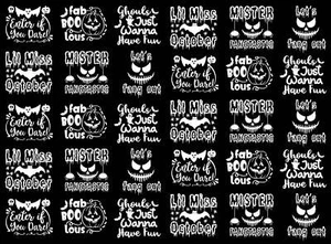 Calcomanías de vidrio fundido blancas 30 piezas de bromas de Halloween - Imagen 1 de 2