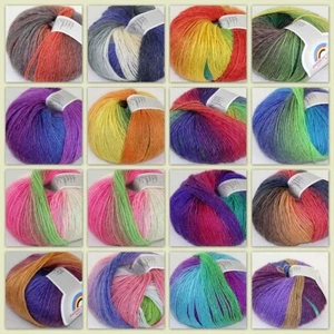 Sale 1ball Soft Cashmere Wool Rainbow Wrap Shawl Sweater DIY Hand Knitting Yarn - Picture 1 of 54