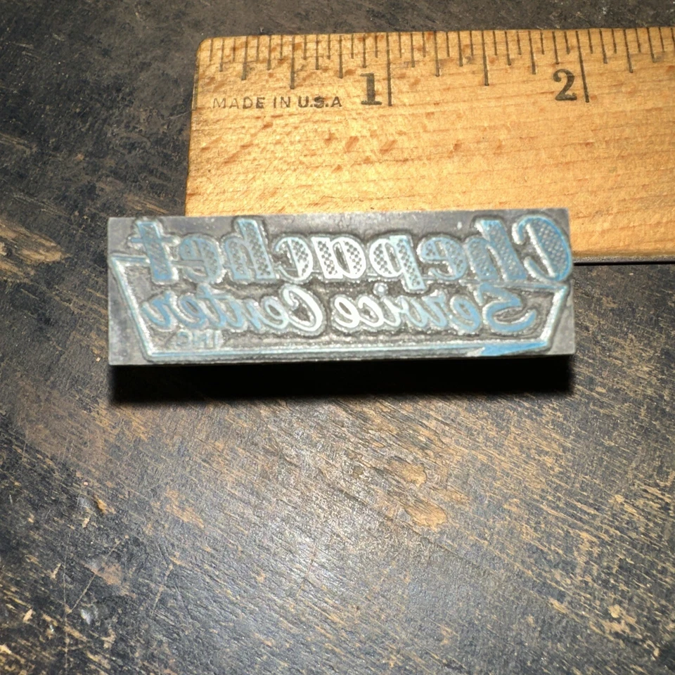 Printing Block “ Chepachet Service Center “ Rhode Island - Image 1 of 4