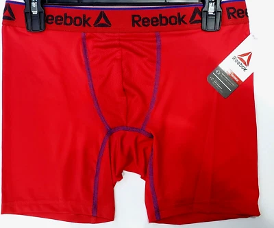 Cueca Boxer Reebok Masculina Média VERMELHA Performance Elástica Academia Roupa Íntima Esportiva Nova - Imagem 1 de 4