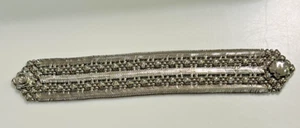 Rare SG Sergio Gutierrez Liquid Metal Bracelet Chevron & Ball Chain Design 6.5" - Picture 1 of 11