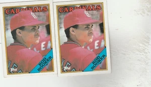 FREE SHIPPING-MINT-1988 Topps #483 Rod Booker Cardinals -2 CARDS - Picture 1 of 1