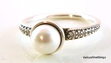 NEW/TAGS AUTHENTIC PANDORA RING  ELEGANT BEAUTY PEARL #191018P-54  SZ 7 RETIRED